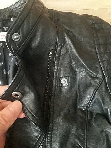 10 Yaş Beden Kız çocuk deri mont