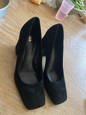 Zara Zara deri topuklu ayakkabı
