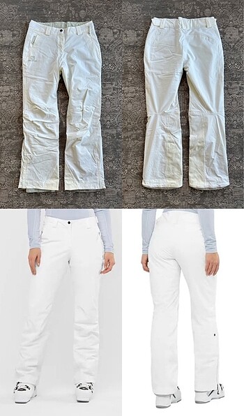 m Beden beyaz Renk 10K Salomon kayak snowboard pantolon ve Roxy 10yaş