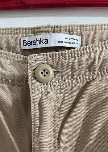11-12 Yaş Beden Bej Rahat Kesim Kargo Pantolon