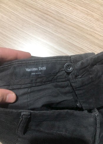 Massimo dutti kadife pantolon antrasit renk - Görsel 4