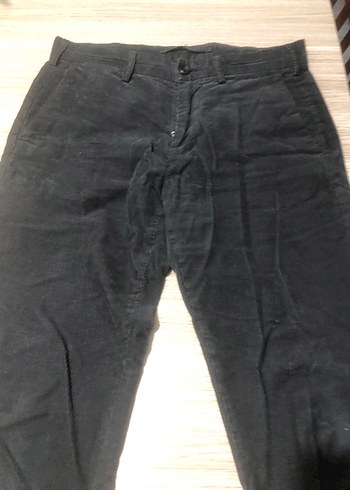 Massimo dutti kadife pantolon antrasit renk - Görsel 3