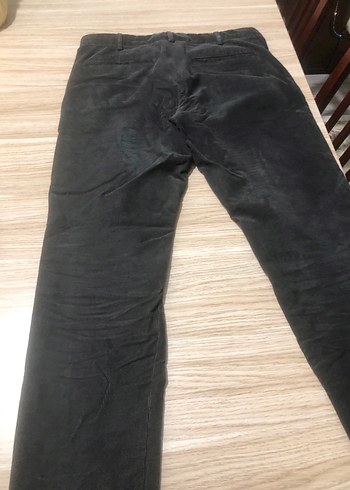 Massimo dutti kadife pantolon antrasit renk - Görsel 5