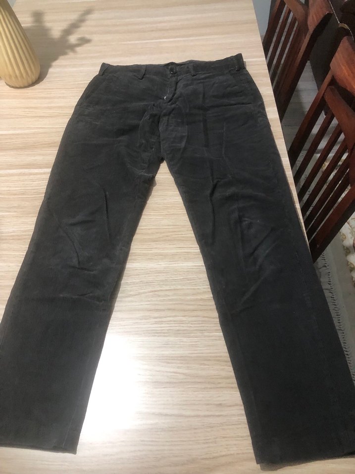 Massimo dutti kadife pantolon antrasit renk - Görsel 2