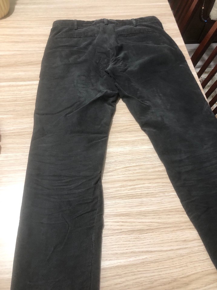 Massimo dutti kadife pantolon antrasit renk - Görsel 5