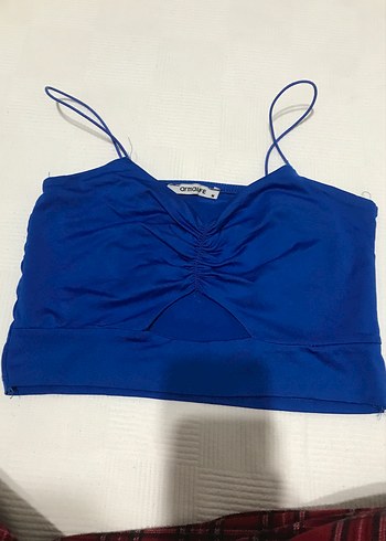 Armalife Kadın Lacivert Mini Atlet Bralet
