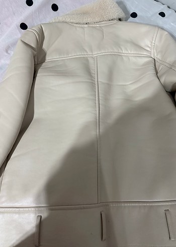 Stradivarius  Kürklü Deri Kadın Ceket - Görsel 6