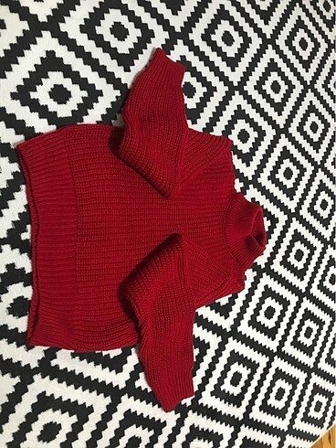 LC Waikiki Kırmızı boğazlı örme kazak