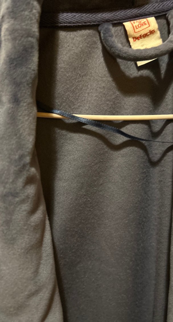 Mavi Normcore Kadife sabahlık - Görsel 4