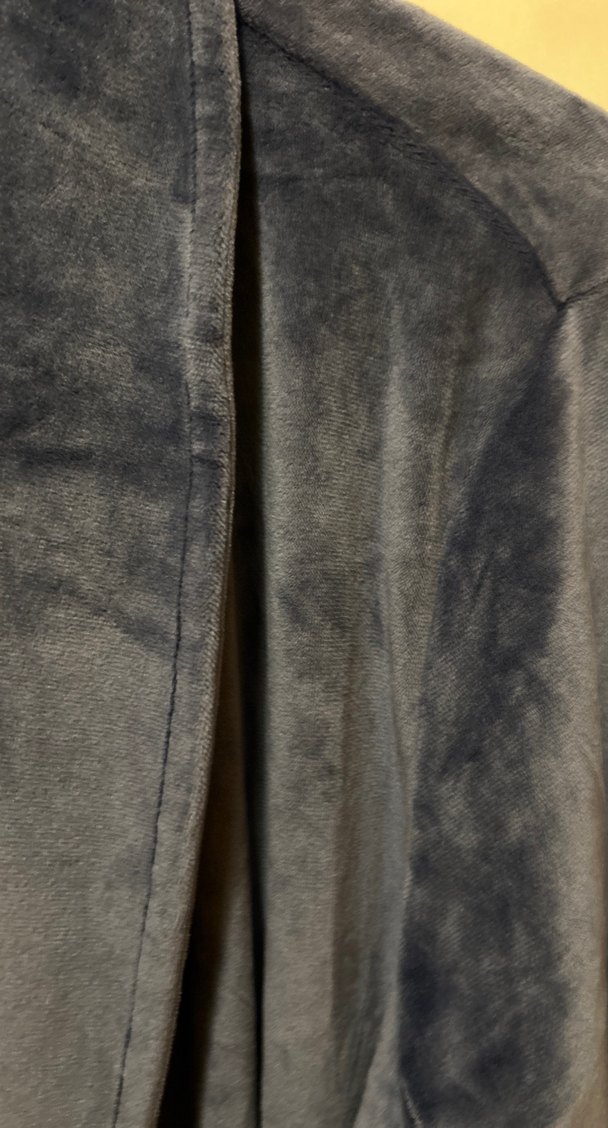 Mavi Normcore Kadife sabahlık - Görsel 3