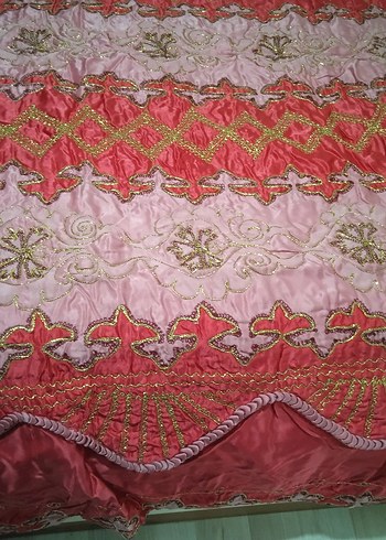 Nakışlı Çok Renkli Yatak Örtüsü - Görsel 6