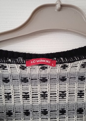 Siyah Desenli Kadın Triko Kazak - Görsel 3