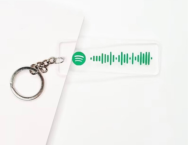 Spotify barkodlu anahtarlık