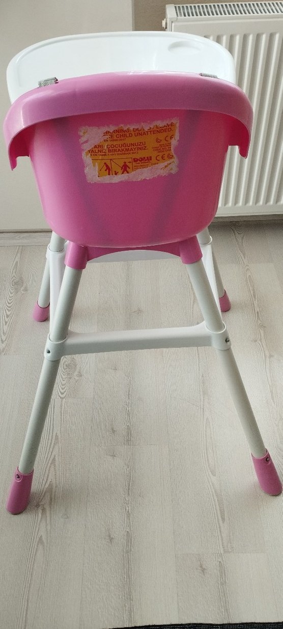 Pembe Pastel Bebek Mama Sandalyesi - Görsel 4