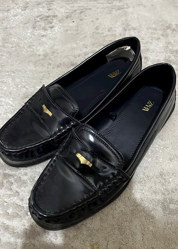 Lacivert Tokalı Klasik Kadın Loafer - Görsel 2