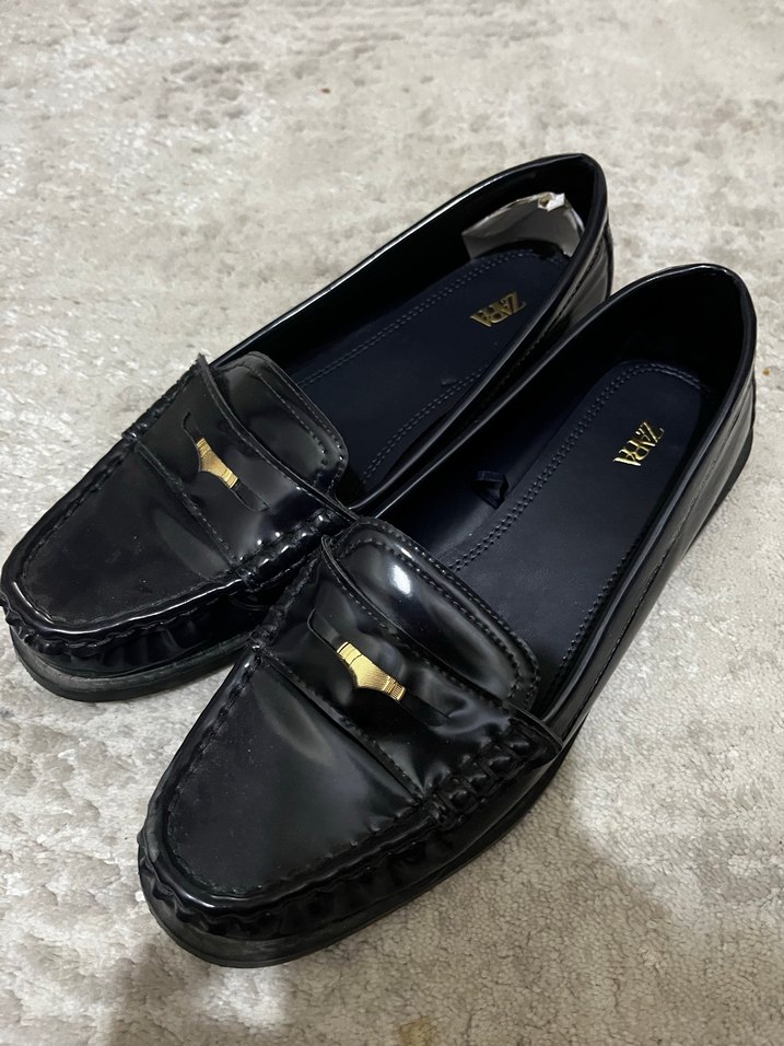 Lacivert Tokalı Klasik Kadın Loafer - Görsel 2