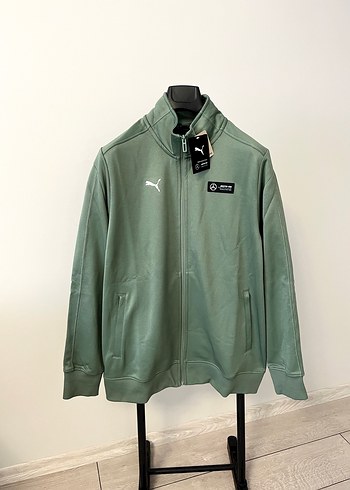 Puma Puma Mercedes F1 orijinal Yeşil Fermuarlı Erkek ceket