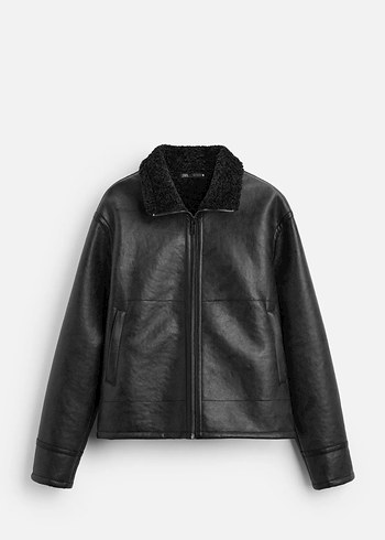 Zara Zara Suni kürklü sıfır etiketli orijinal ceket