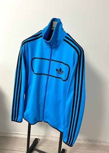 l Beden Adidas orijinal Mavi Fermuarlı Yüksek Yaka Erkek Sweatshirt