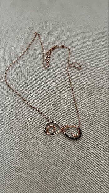 GÜMÜŞ KOLYE AŞK rosegold - Görsel 2