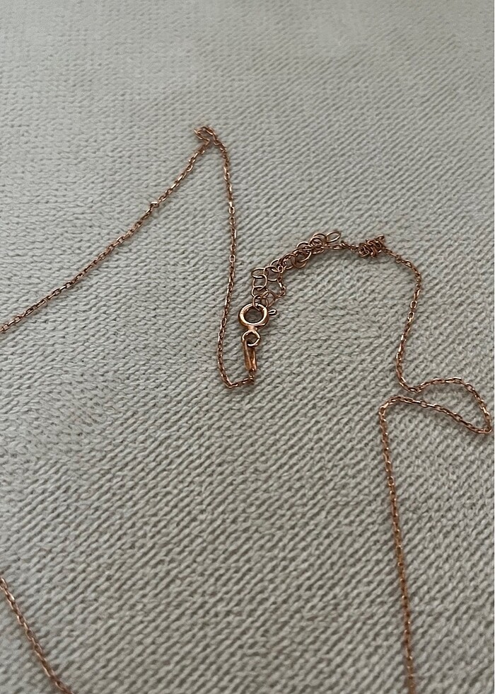 GÜMÜŞ KOLYE AŞK rosegold - Görsel 3