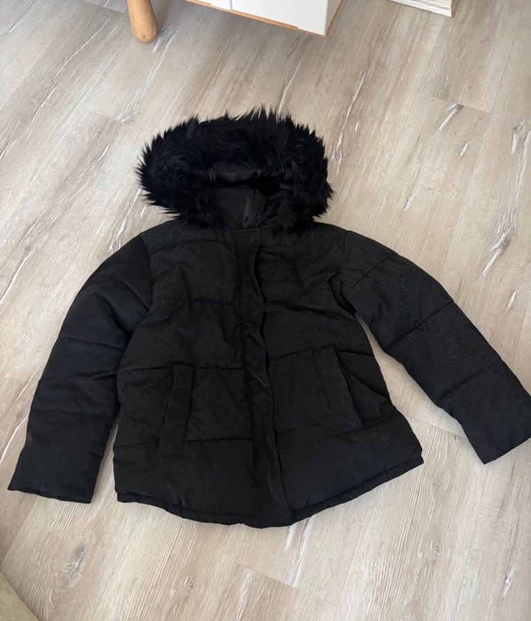 Koton Suni Kürklü kapüşonlu Siyah Kadın Şişme Mont - Görsel 4