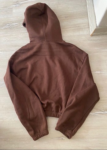 Zara Kahverengi Kapüşonlu Sweatshirt - Görsel 4