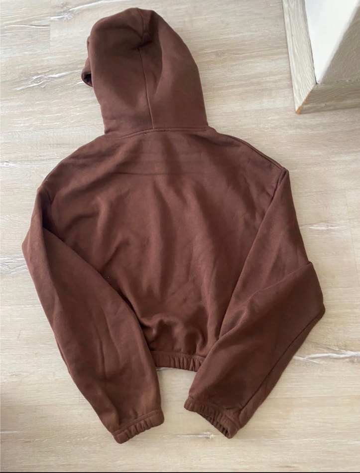 Zara Kahverengi Kapüşonlu Sweatshirt - Görsel 4
