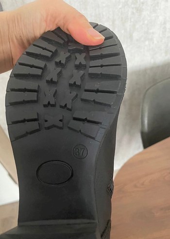 Jump Siyah Deri Kadın Bot - Görsel 3