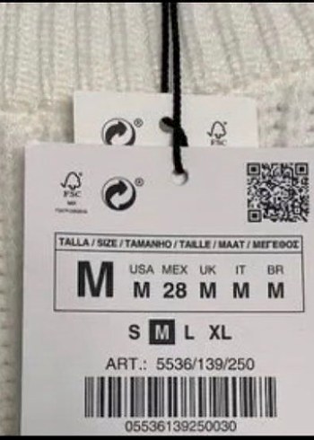 Zara Beyaz Örgü Salaş Uzun Kollu Kadın Kazak - Görsel 3