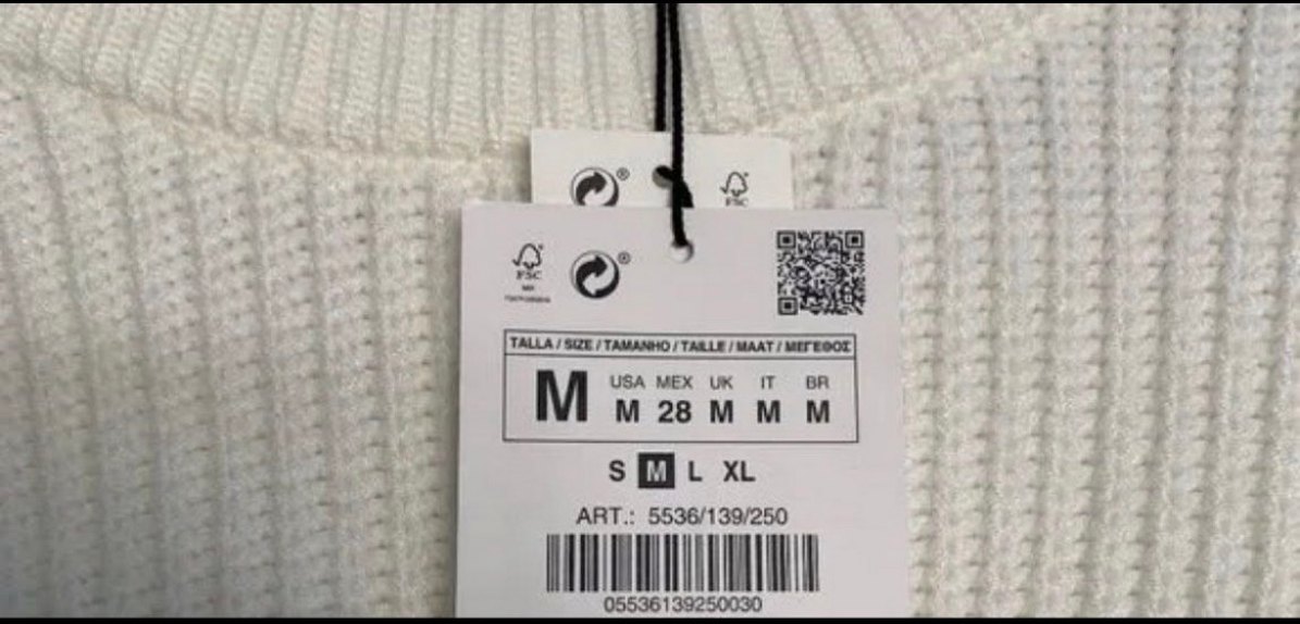 Zara Beyaz Örgü Salaş Uzun Kollu Kadın Kazak - Görsel 3