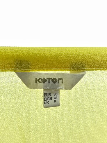 36 Beden sarı Renk Koton Bluz %70 İndirimli.