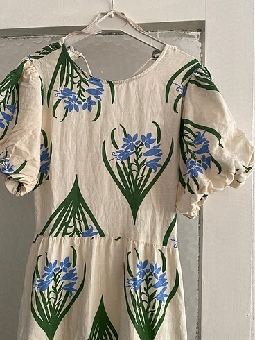 Zara desenli keten elbise - Görsel 5