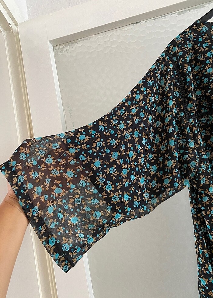 Truvakar kol büyük beden şifon tunik - Görsel 5