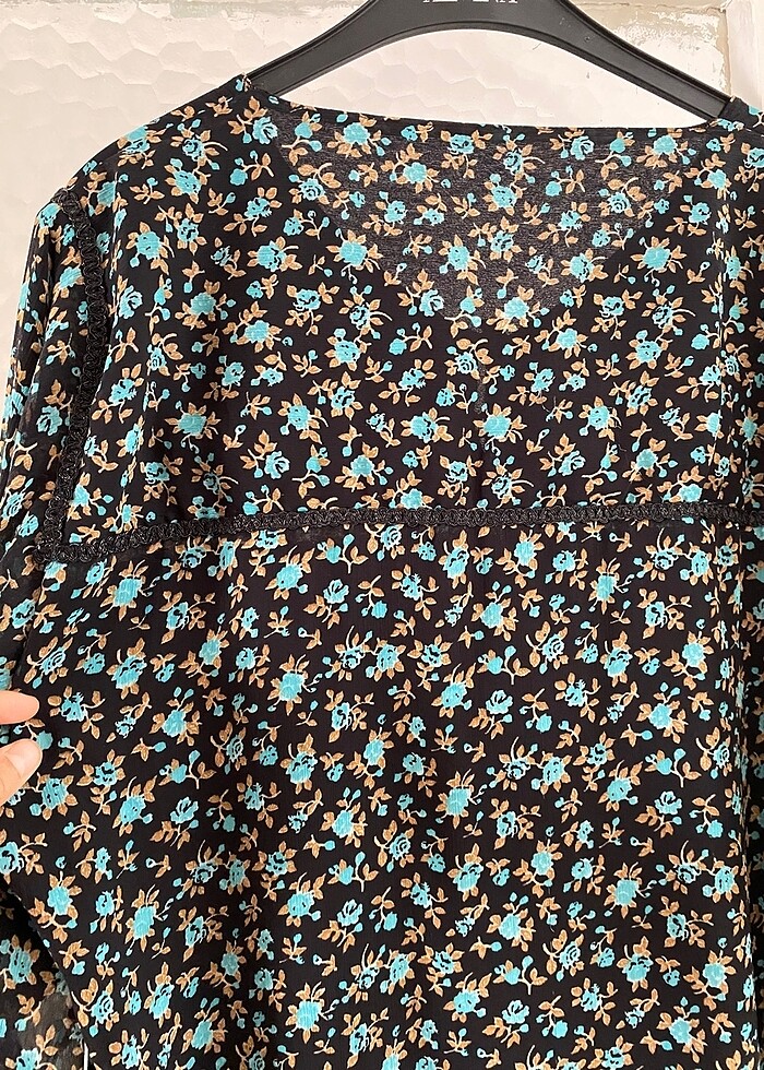 Truvakar kol büyük beden şifon tunik - Görsel 4