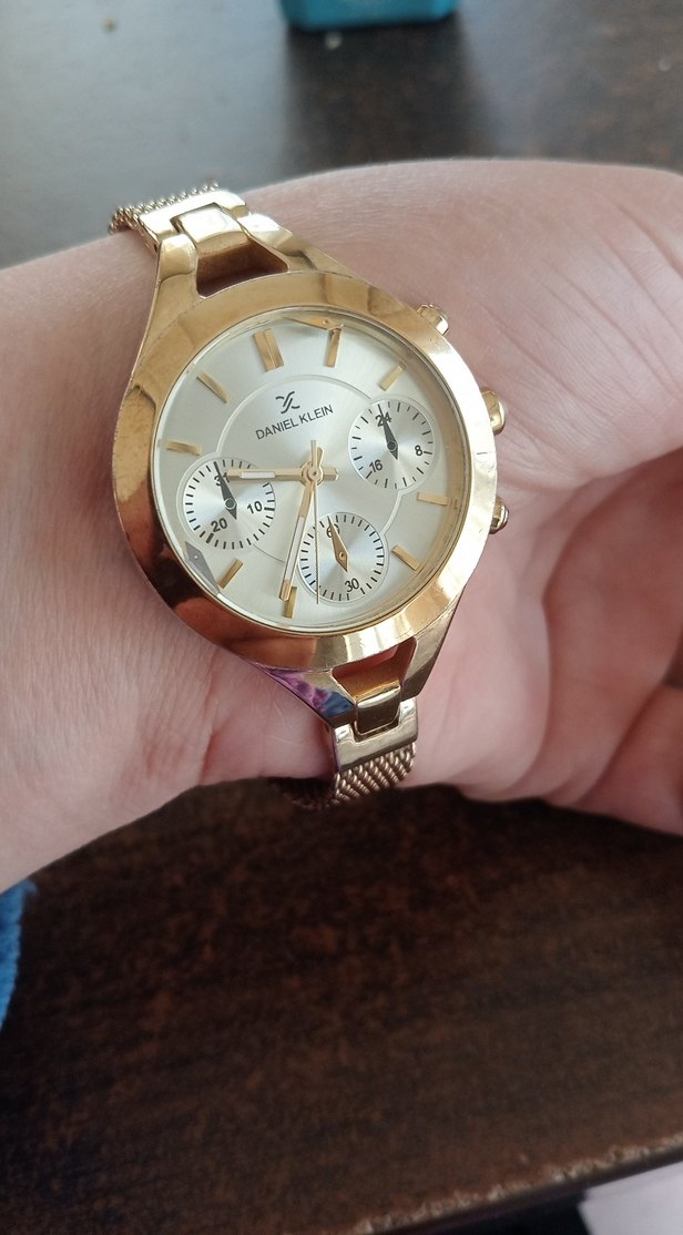 Daniel Klein Kadın Altın Renkli Klasik Saat - Görsel 3