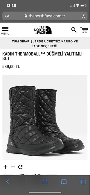 north face kürklü bot