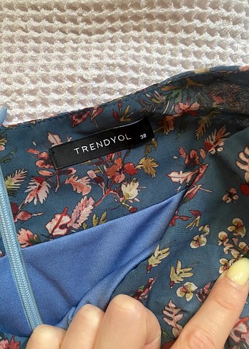Trendyol & Milla Kadın Mavi Bohem Midi Etek