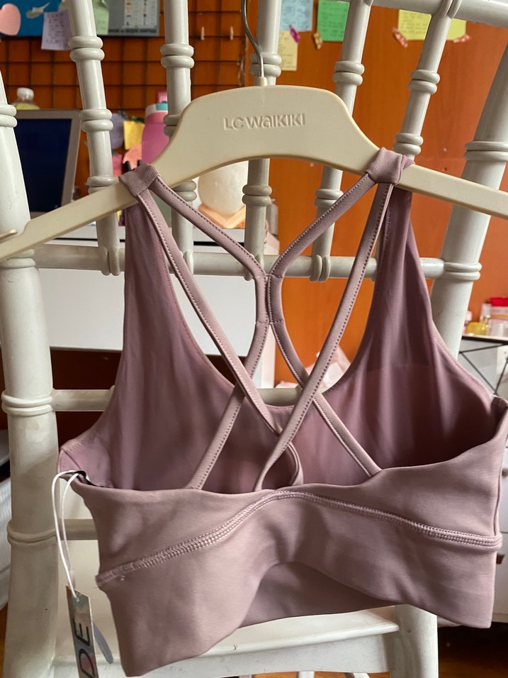 Bej İnce Askılı Kadın Spor Üstü - Görsel 4