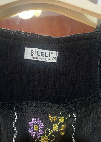 Etnik Esintiler Siyah Nakışlı Bohem Uzun Elbise