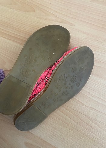 Bambi Pembe Dantel İşlemeli Bohem Kadın Babet