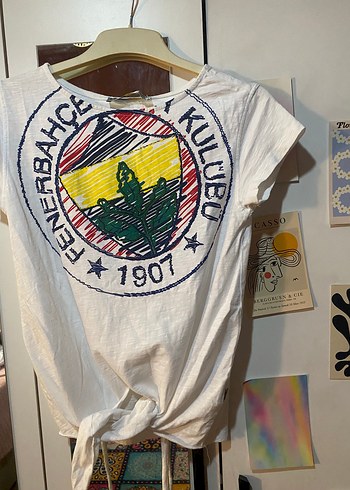 Fenerbahçe Beyaz Kadın Tişört