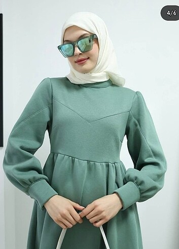 Üç iplik şardonlu sweat elbise 