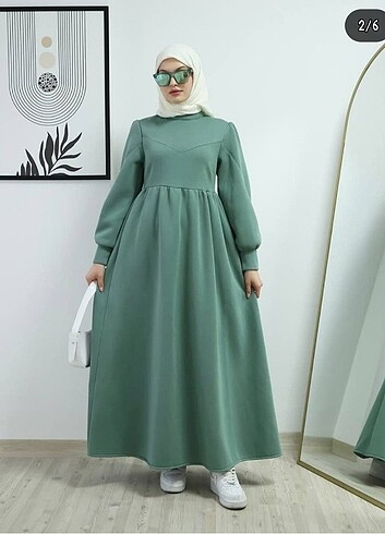38 Beden Üç iplik şardonlu sweat elbise 