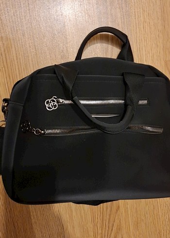 Siyah Fermuarlı Kadın Omuz Çantası - Görsel 5