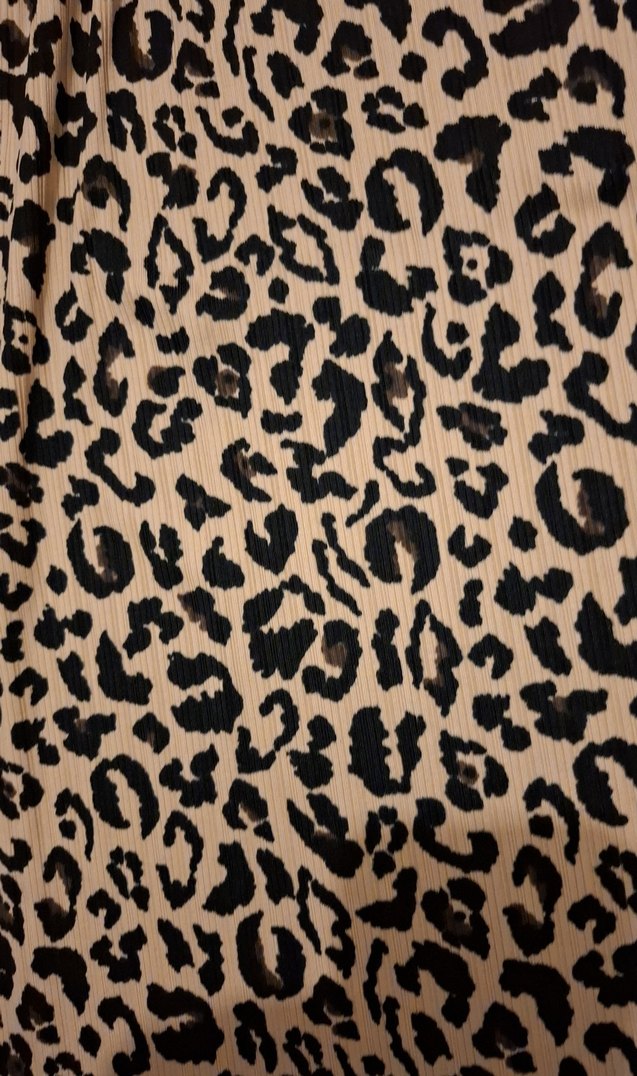 Kahverengi Leopar Desenli Uzun Etek - Görsel 2