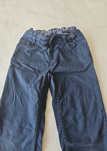 5 Yaş Beden Erkek Çocuk Gri Bol Kesim Kemerli Kot Pantolon