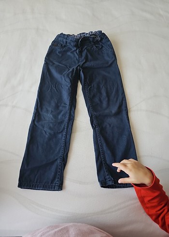 5 Yaş Beden mavi Renk Erkek Çocuk Gri Bol Kesim Kemerli Kot Pantolon