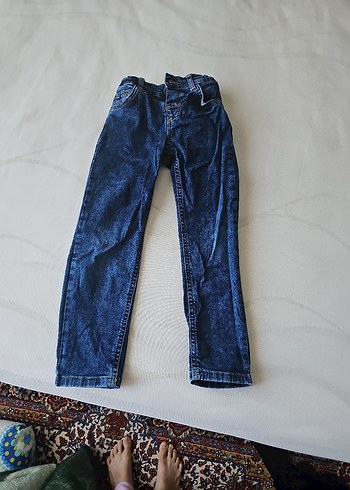 Lacivert Erkek Çocuk Bol Kesim Kot Pantolon