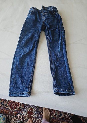 5 Yaş Beden Lacivert Erkek Çocuk Bol Kesim Kot Pantolon